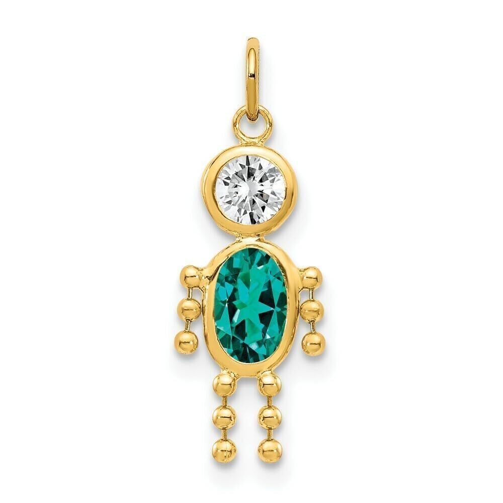 3141 10k May Boy Birthstone Charm